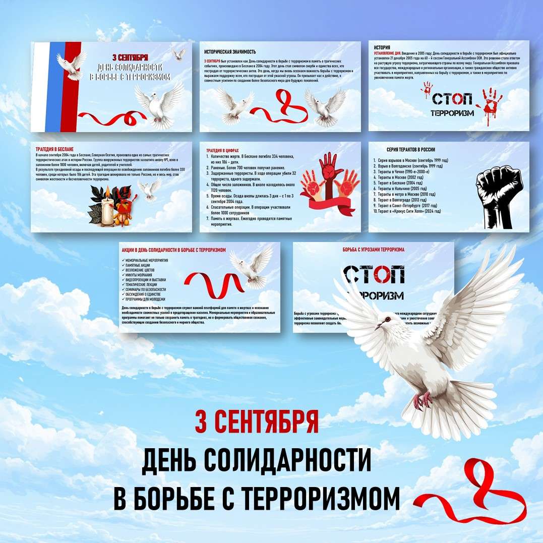 Презентация «День солидарности в борьбе с терроризмом». 3 сентября.