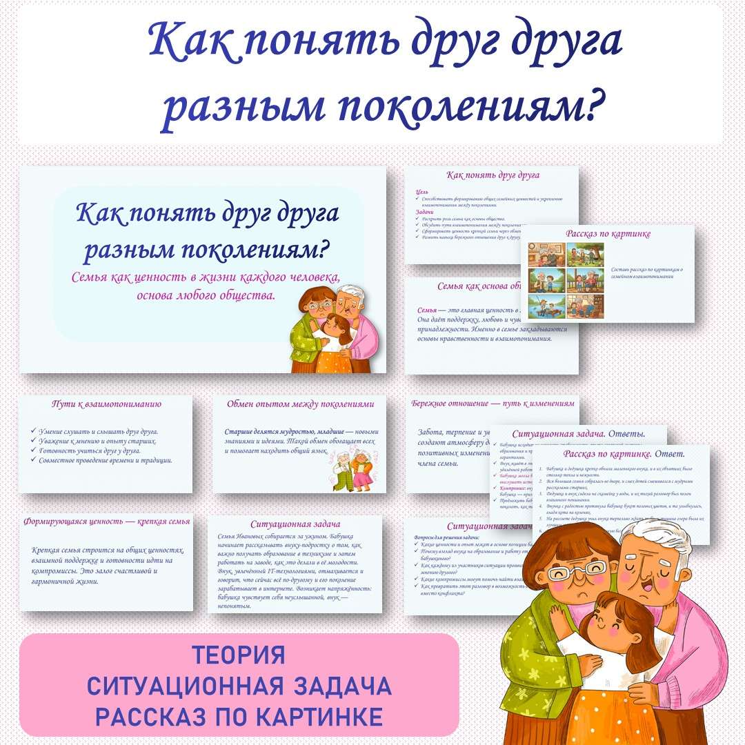 Презентация «Как понять друг друга разным поколениям?». Разговоры о важном.