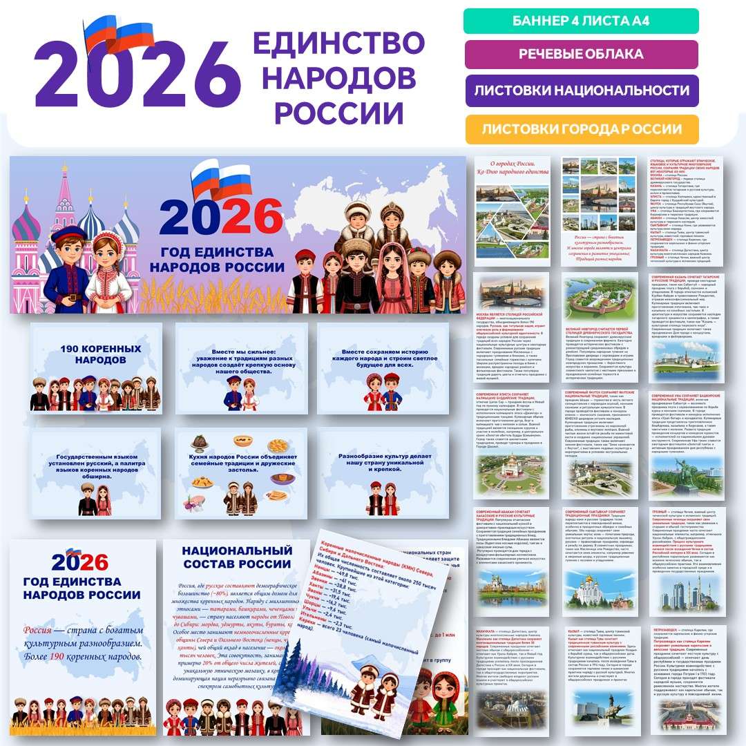 Год единства народов России 2026: Национальный состав и культурные центры.
