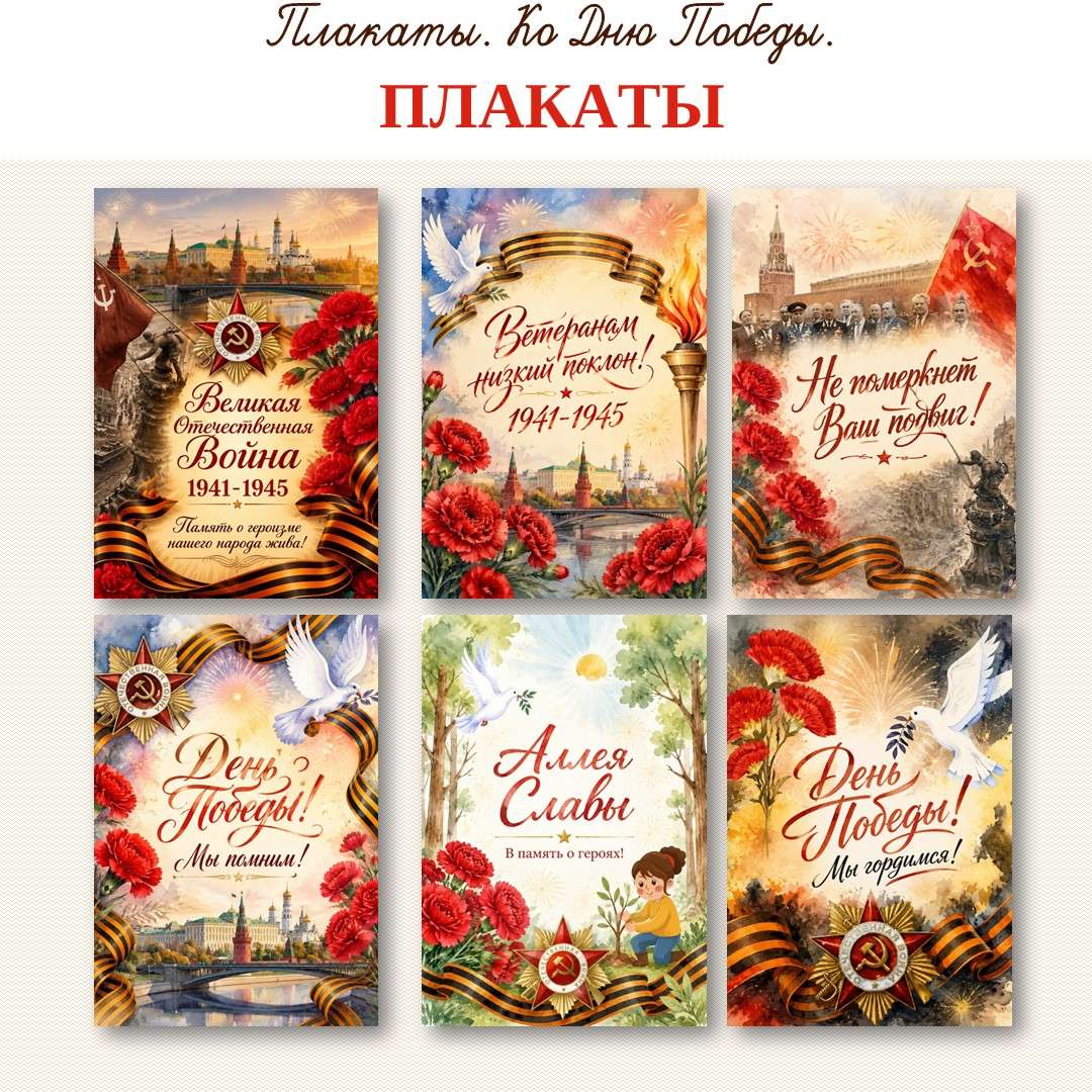 «День Победы». Плакаты А4.