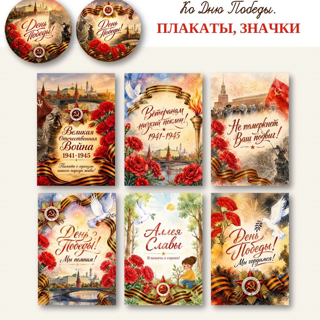 «День Победы». Плакаты А4.