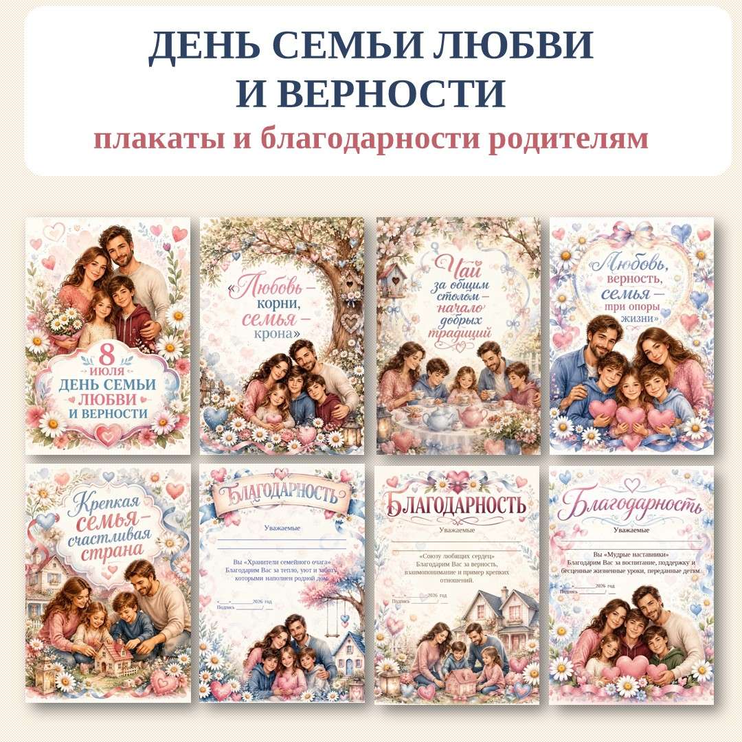 Оформление «День семьи, любви и верности»